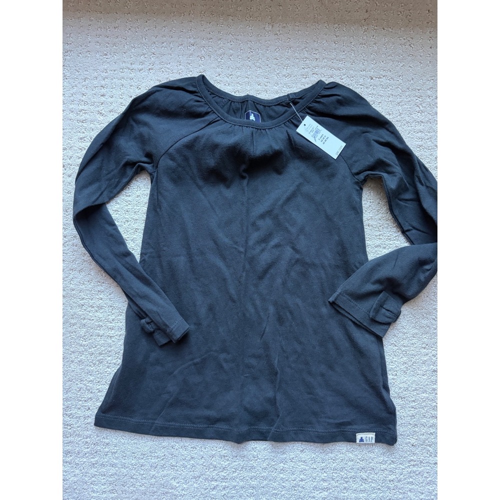 Gap Long Sleeve Top 5T Black 100% Cotton Schoolcore Minimalist Preppy